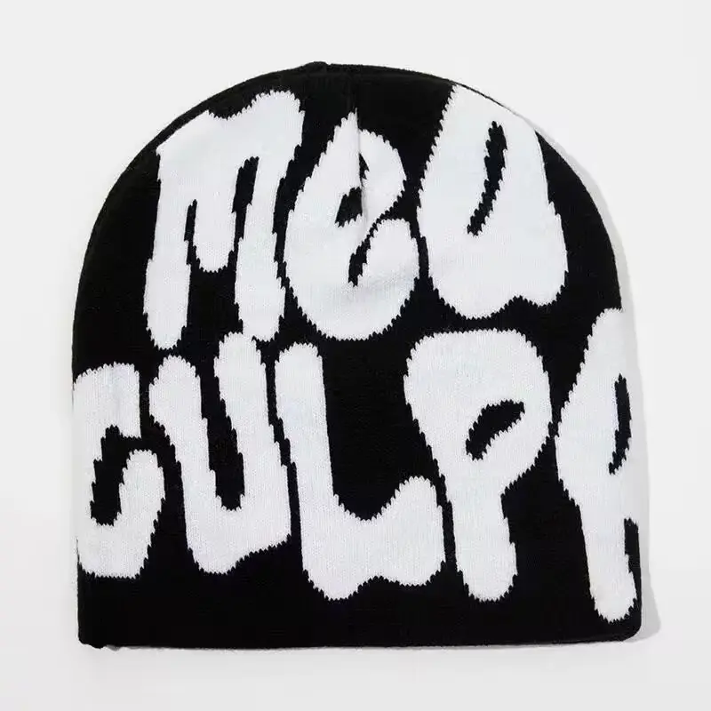 wholesale designer bonnet jacquard beanie Acrylic Knitted Cuffed Beanie Cap beanies for man Winter Hat