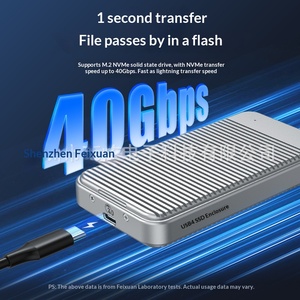 工場卸売 アルミ合金製 シルバー USB4.0 モバイルハードディスクケース Lightning 5/4/<span class=keywords><strong>3</strong></span> M.<span class=keywords><strong>2</strong></span> NVMe対応 - Product Image 2
