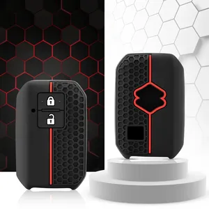 2 botones de silicona remoto coche llavero accesorios funda para llave para Suzuki Swift <span class=keywords><strong>Ignis</strong></span> Jimney XL7 Ertiga 2020 2021 <span class=keywords><strong>2022</strong></span> 2023 - Product Image 3