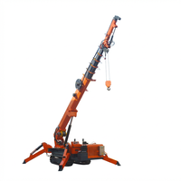 Mini-grue télescopique araignée 12 tonnes, hauteur de levage 21 m, moteur et boîte de vitesses pour la construction et l'utilisation en extérieur