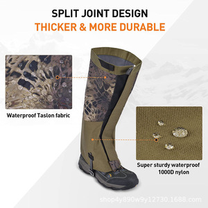 Polainas de senderismo Woqi color verde oscuro, unisex, impermeables, transpirables, para nieve, para hombres y mujeres, equipo de montañismo para exteriores. - Product Image 3