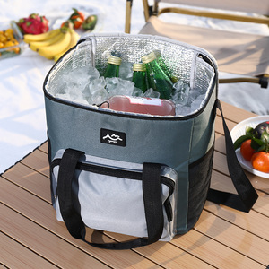 Insulated Lunch Bag 12L With Zipper <b>Pocket</b> For Office Workers Outdoor Use - Product Image 3