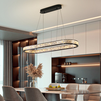 Suspension LED de luxe moderne pour salle à manger, décoration de restaurant, lampe de lustre classique à hauteur réglable, petite suspension facile