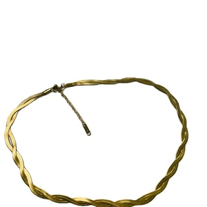 สร้อยคอแฟชั่นแบบโซ่เกลียวเคลือบ PVD ทอง 18K สแตนเลสสตีล ลายก้างปลา สำหรับผู้หญิง - Product Image 4