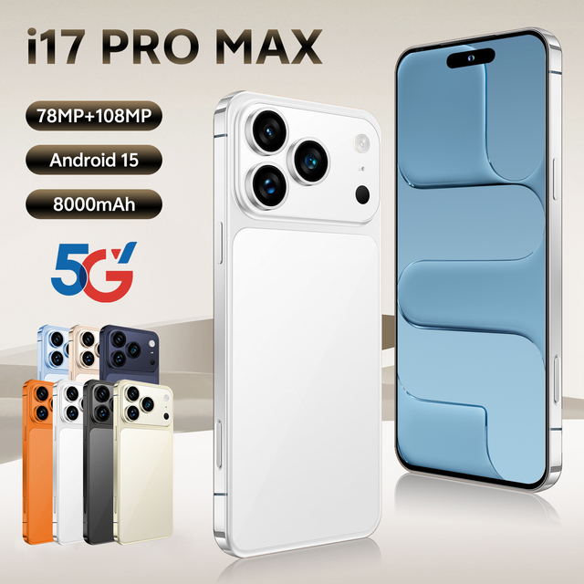 HighPerformance I17Pro Max 7.3 Inch HD AMOLED Android Smartphone with Dual SIM 108MP Camera and 16GB RAM