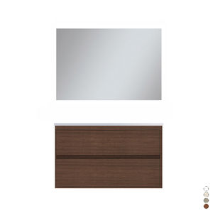 Meuble de salle de bain suspendu Elegance Line 90 cm blanc mat - Product Image 1
