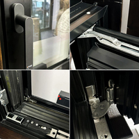 Puertas y Ventanas de Aluminio Diseñadas Específicamente para la Decoración de Cafeterías y Bares, Ventanas Abatibles de Aluminio con Vidrio Templado