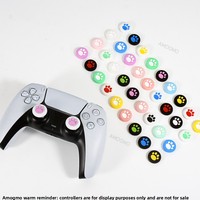 Capuchons de joystick en silicone pour manettes de jeu Pro avec motif patte d'animal