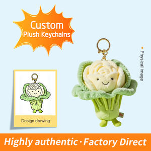 ألعاب قطيفة مخصصة عالية الجودة بتصميم كاواي من الشركات المصنعة الحاصلة على شهادات CE وCPC، سلسلة مفاتيح قطيفة مخصصة بكميات صغيرة - Product Image 3