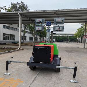 Di động ngoài trời năng lượng mặt trời DC tháp chiếu sáng điện 7m Máy phát điện diesel 4x1000W di động dẫn ánh sáng trắng phát ra Kính thiên văn mast - Product Image 4