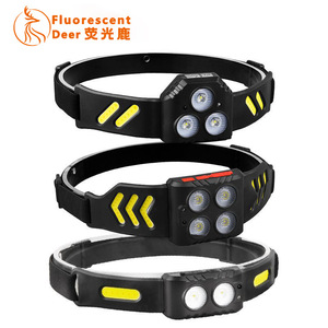 Fluorescent Deer Headlamp Cob Led Rechargeable Adjustable Outdoor Cycling Night Running Fishing <b>Light</b> USB 2000mAh - Product Image 1