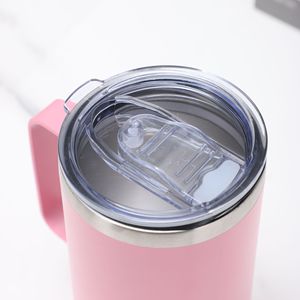 Mug à café isotherme à double paroi en acier inoxydable 18/8 de 12 oz avec poignée et couvercle, pour voyage et camping, personnalisable avec logo - Product Image 3