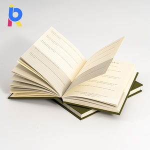 Buku Planner Organizer Sampul Linen yang Dapat Disesuaikan Ukuran A3 A5 B5 Jahitan Saddle Stitching Hadiah Sekolah Bahan Kain PP - Product Image 2