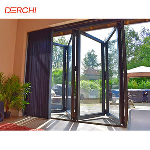 Portes pliantes accordéon de patio en verre trempé d'aluminium d'étanchéité d'air de <span class=keywords><strong>12</strong></span> pieds - Product Image 3