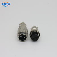 Connecteur circulaire aérien en ligne GX16-4 broches, type à souder, boîtier en alliage de zinc, 2 à 10 broches en option