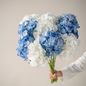 Diana <b>Hydrangea</b> Single Branch <b>Artificial</b> Flower Plastic Fabric Long Lasting Wedding Decorations - Product Image 5