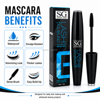 Mascara waterproof longue tenue, volumisant, allongeant, maquillage des yeux, anti-bavures, séchage rapide, extension naturelle des cils, cosmétique