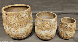 Pots de fleurs en fibre d'argile à texture spéciale unique pots de plantes d'extérieur de jardin pour plantes boîte de pot de jardinière de fleurs classique - Product Image 4