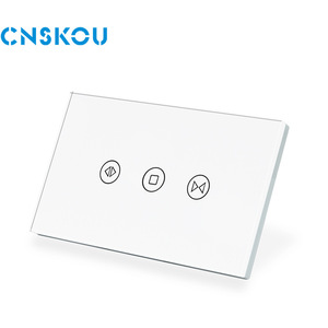 CNSKOU <b>Smart</b> Curtain Switch 2.4Ghz WiFi Touch <b>Control</b> Tuya App <b>Remote</b> Scene Timer Built-in Battery Overload Protection - Product Image 1
