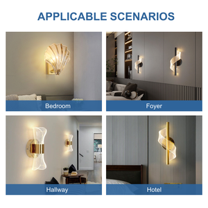 Trong suốt Acrylic khách sạn Đèn tường với ánh sáng LED sắt cơ thể cạnh giường lối đi tường ánh sáng kim loại trang trí cho phòng ngủ - Product Image 4
