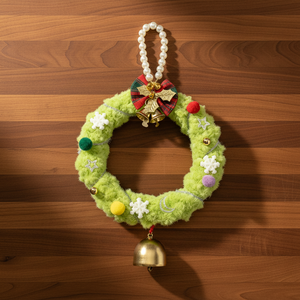 Kit de Matériaux DIY pour Mini Pendentif Guirlande de Noël Prête à l'emploi, Fourniture Fabricant, en Peluche Faite Main, avec Clochettes, Rond et Durable - Product Image 6