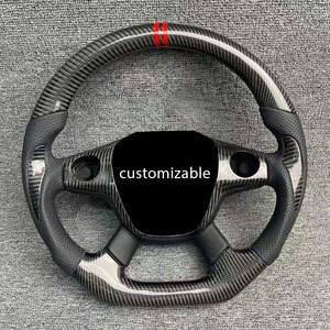 Volant universel en fibre de carbone compatible - Design personnalisé disponible, adapté aux voitures - Product Image 1