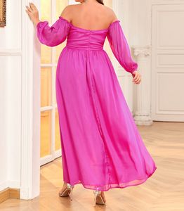 SS 2025 Robe corset à épaules dénudées en mousseline douce de <span class=keywords><strong>grande</strong></span> <span class=keywords><strong>taille</strong></span> avec dentelle séduisante et robe trapèze à manches bouffantes | Garden Party Elegance - Product Image 3