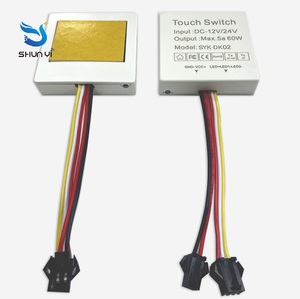 New Radium khắc vuông đơn Key 12V cảm ứng điện dung chuyển đổi LED Touch Dimmer cảm biến chuyển đổi - Product Image 2