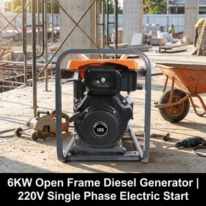 Groupe électrogène portable 5KW 6KW à prix d'usine, générateurs domestiques avec grande alimentation de secours 220V - Product Image 1