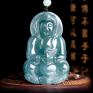 หยกธรรมชาติ พระอวโลกิเตศวรา จี้หยกน้ำเงิน หยกน้ำเงิน แบบจีน สไตล์จีน ยูนิเซ็กส์ ดีไซน์ดั้งเดิม GY06 - Product Image 1