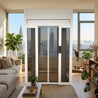 Ascenseur de villa à cabine entièrement vitrée, design moderne, pour résidence haut de gamme