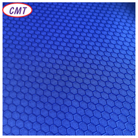Tissu Oxford 100% nylon laminé bleu à grille alvéolée avec revêtement PU pour sac à dos de randonnée extérieur et tissu imperméable pour parapluie