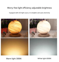 Économie d'énergie LED enfants chambre lumière 3 couleurs lévitation magnétique flottant ABS corps blanc protection Jupiter Mars saturne lune maison
