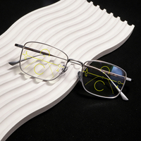 Lunettes de vue en titane de haute qualité, transparentes, avec prescription optique, pour presbytie, monture rectangulaire pour hommes