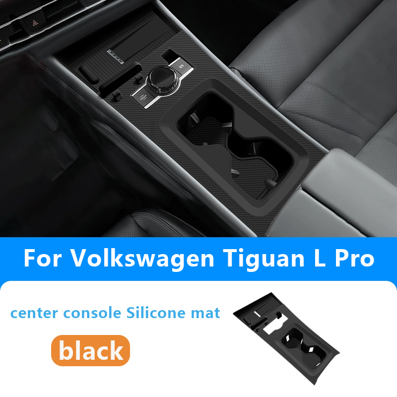 For Volkswagen Tiguan L Pro center console Silicone mat black