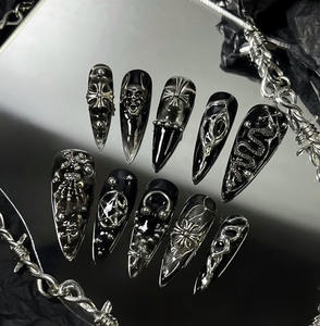 JOYPET vente en gros de faux ongles Punk Amande avec set de <span class=keywords><strong>manucure</strong></span> été nouvel INS à presser faux ongles - Product Image 6