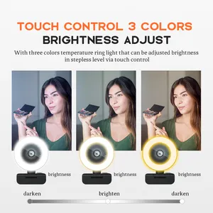 Luckimage Remote Control 2k Webcam 1080p Autofocus Webcam Ring Light Webcamera Hd Web Cam Usb Web Camera