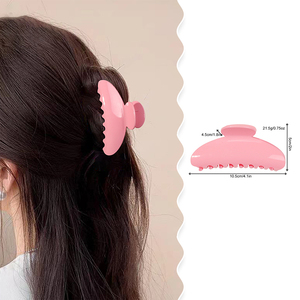 Corea di colore solido grandi fermagli per capelli donne senza slittamento di coda di cavallo di squalo artiglio di plastica liscia fermaglio per capelli - Product Image 2