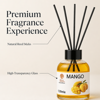 Diffuseur en verre élégant et luxueux de 130 ml, diffuseur d'huile de rotin, aromathérapie, parfum d'ambiance longue durée sans sulfate, coffret cadeau