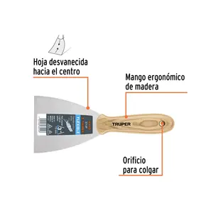 Master avec 96 unités Spatule flexible 3 'avec manche en bois, Truper - Product Image 2