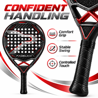 Raquette de padel professionnelle en fibre de carbone en forme de larme pour un contrôle du spin et des performances d'élite avec fabrication OEM personnalisée