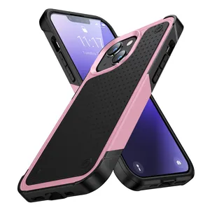 Casing ponsel hibrida, sarung HP Multi Warna tahan guncangan TPU + PC untuk Iphone 14 15pro max