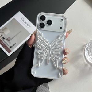 Coque de téléphone papillon tendance sans cadre ajourée pour iPhone 11 12 13 14 15 16 17 Pro Max, coque rigide respirante en PC 17 Air - Product Image 6