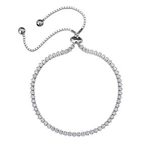 <strong>2025</strong> High Quality 925 Sterling Silver <strong>Charm</strong> Tennis Bracelet with Zircon Adjustable Claw Chain-Gift - Product Image 1