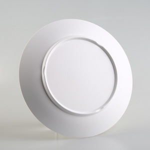 Assiette à fruits en mélamine de 7,5 pouces avec impression décorative, plat à nourriture jaune, design durable - Product Image 3