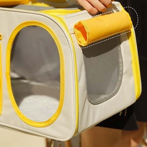 Sac de transport pour chien en tissu Oxford avec fenêtre en maille respirante, style tendance pour usage extérieur - Product Image 3
