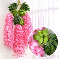 Guirlandes artificielles de glycine en soie, plantes décoratives, fleurs colorées pour plafond, fleurs de mariage, feuillage, décoration de plafond de restaurant
