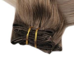 Stock all'ingrosso <span class=keywords><strong>naturale</strong></span> grezzo doppio disegno vergine Ombre Remy Clip In capelli umani extension - Product Image 3