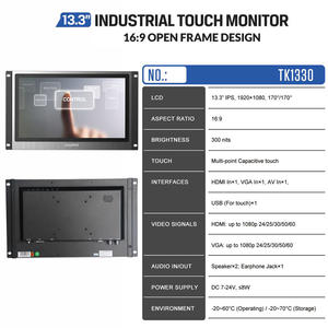 Nouvel écran tactile industriel à cadre ouvert, écran <span class=keywords><strong>LCD</strong></span> <span class=keywords><strong>7</strong></span>/10/13,3 pouces, montage mural VESA intégré, moniteur PC - Product Image 2