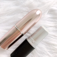 Échantillon gratuit Offre Spéciale Or Rose Personnalisé Cosmétique Vide Tube De Rouge À Lèvres En Forme de Balle